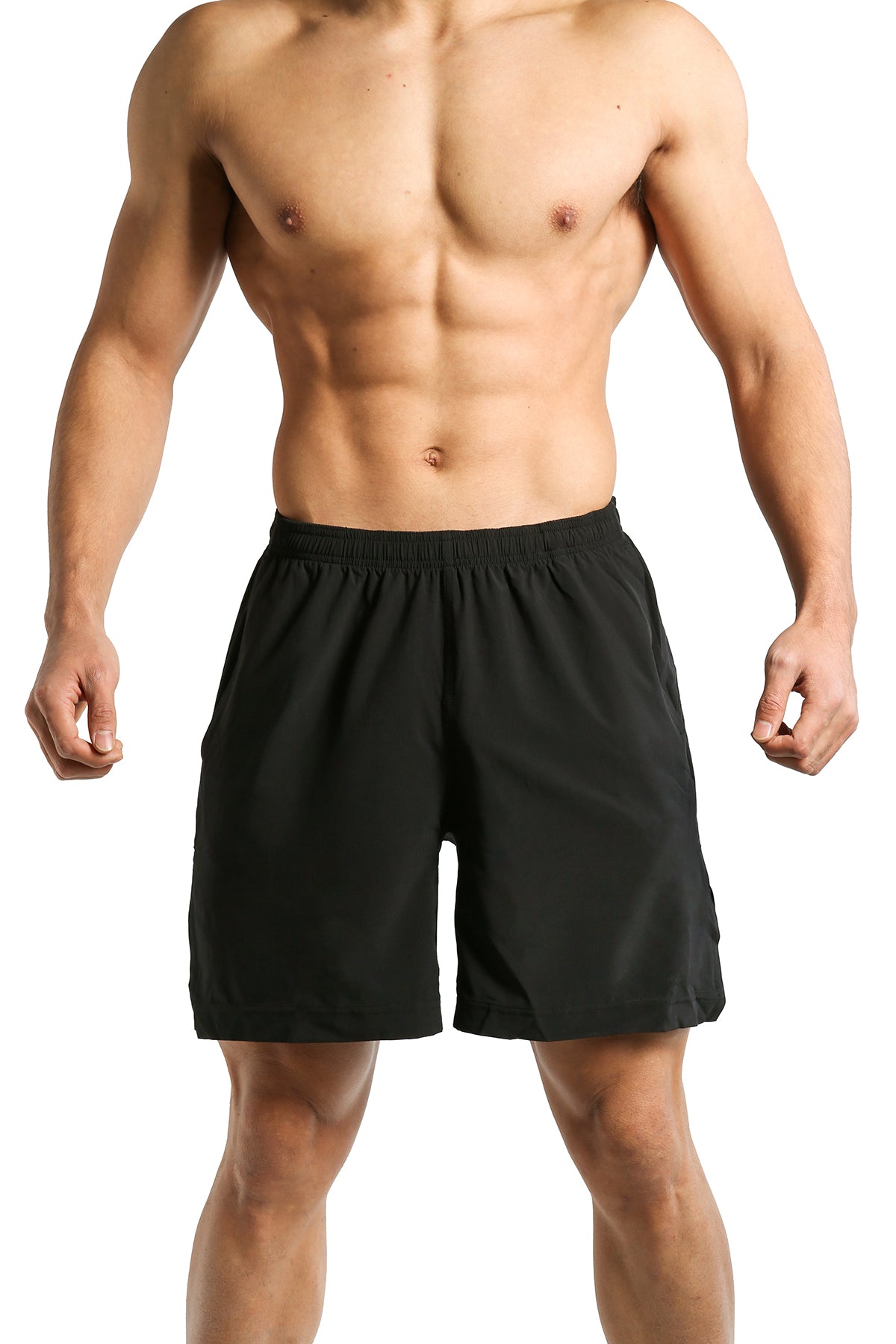 Men Lightweight Workout Shorts - Black